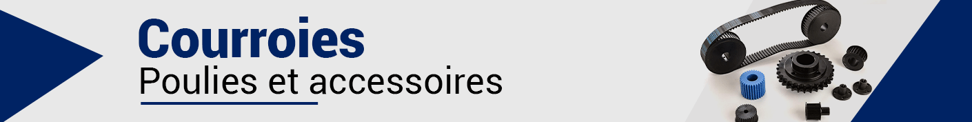 Courroies, poulies et accessoires