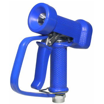 PISTOLET À EAU EN LAITON CHROMÉ AVEC PROTECTION DE GÂCHETTE, COULEUR BLEUE, AKCNP01-B