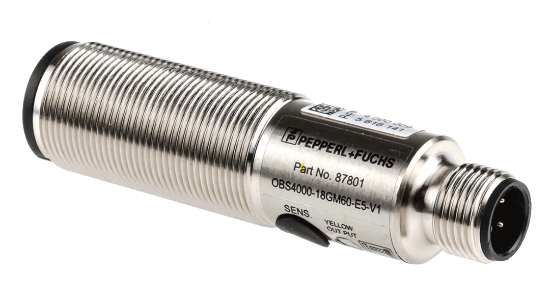CAPTEUR PHOTOELECTRIQUE RETROREFLECHISSANT PEPPERL + FUCHS, 4M, CYLINDRIQUE, IP67 OBR4000-18GM60-E5-V1-1C