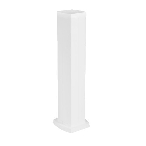 Colonnette à clippage direct 4 compartiments et 2 faces
hauteur 0,68m couvercle PVC et corps en alu - blanc RAL9003