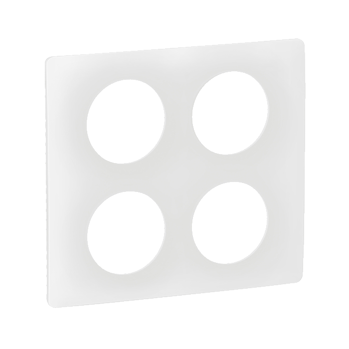 Plaque de finition Céliane Blanc Emaillé - 2x2 postes
