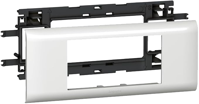 SUPPORT MOSAIC 4 MODULES POUR GOULOTTE DLP MONOBLOC AVEC COUVERCLE 65 MM